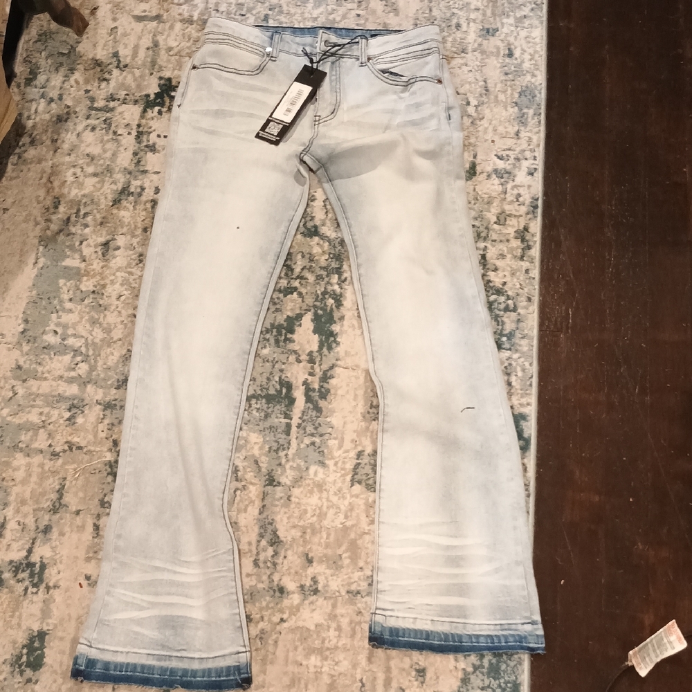 Stylish Light Blue Flare Jeans for Kids (Big Boy)